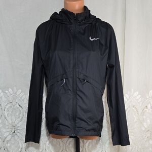 Black Nike Running Zip Up Jacket Sz Medium